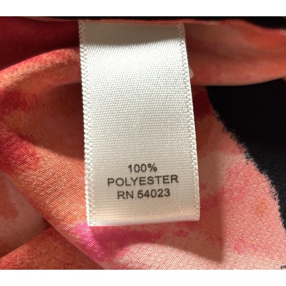 Banana Republic Short Sleeve Poppy Patterned Floral Top Blouse Shirt Coral SMALL - Picture 9 of 9